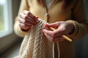 Stricknadeln richtig halten leicht gemacht
